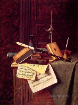  Harnett Oil Painting - Still life 1885 Irish painter William Harnett